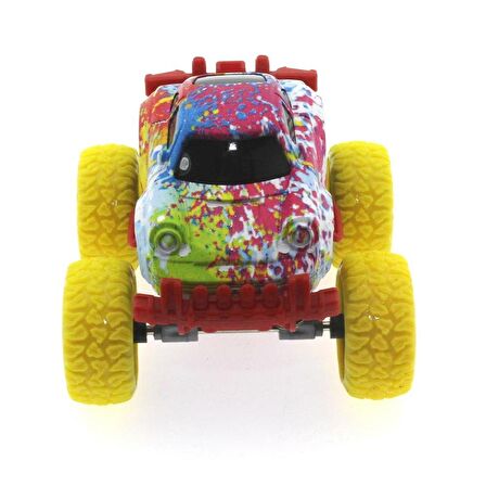 Die Cast Desenli Monster Araba - Sarı