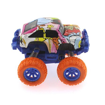 Die Cast Desenli Monster Araba - Turuncu