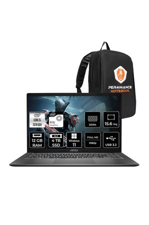 Modern 15 i5-1334U 12GB 4TB SSD 15.6" FHD 60Hz W11H Taşınabilir Bilgisayar F13MG & PER4 ÇANTA
