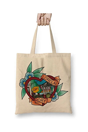 Gilmore Girls Lorelei Rory Bez Çanta Uzun Saplı Alışveriş Çantası Plaj Çantası