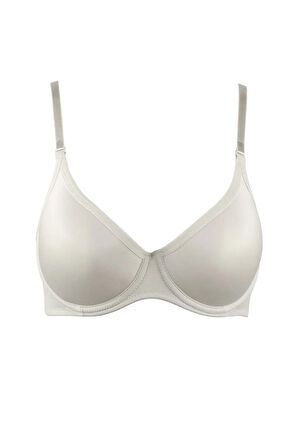 Kadın Soft Kaplı Desteksiz Taşlı Sütyen Ekru 9700 Diana