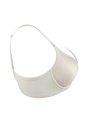 Kadın Soft Kaplı Desteksiz Taşlı Sütyen Ekru 9700 Diana