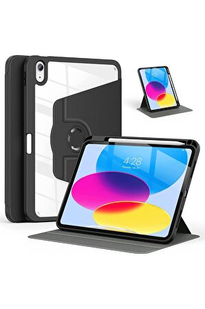 Apple iPad Air 10.9 2022 (4.Nesil) Uyumlu 360° Dönebilen Standlı Pino Tablet Kılıfı 