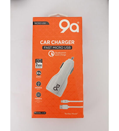 Micro USB Oto Hızlı Şarj 3.1a  Çakmaklık Şarj Cihazı 2 Usb