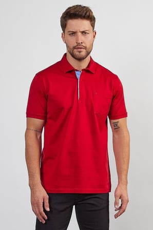 Erkek Basic Cepli Çıtçıtlı Dar Kahverengi Polo Yaka Tişört