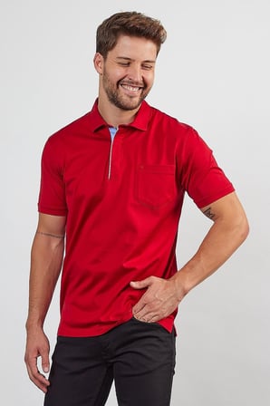 Erkek Basic Cepli Çıtçıtlı Dar Kahverengi Polo Yaka Tişört