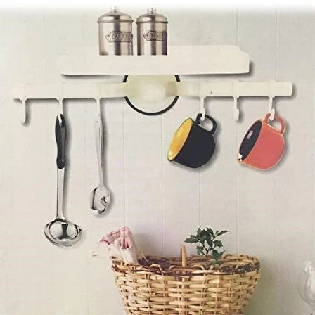 İpek Yıldızı® Askılı Raf Çok Fonksiyonlu Mutfak Banyo Tuvalet Tutacak ve Raf