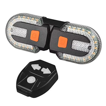 Schulzz Uzaktan Kumandalı Bisiklet Sinyal Lambası – LED Sinyalli, Su Geçirmez, USB Şarjlı, Alarm Sesli 5M Arka Lamba