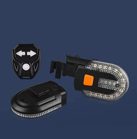 Schulzz Uzaktan Kumandalı Bisiklet Sinyal Lambası – LED Sinyalli, Su Geçirmez, USB Şarjlı, Alarm Sesli 5M Arka Lamba