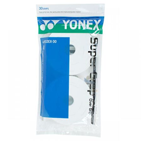YONEX AC 102-30 (30'LU) SUPER GRIP - BEYAZ