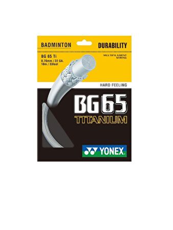 YONEX BG 65 Tİ BADMİNTON KORDAJI BEYAZ (10m)