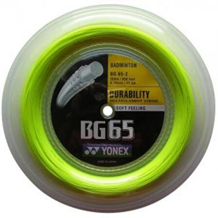 YONEX BG 65-2 BADMİNTON KORDAJI SARI (200m)