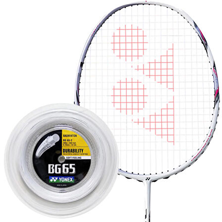 Yonex BG65-2 200 Metre Badminton Raket Kordajı Beyaz