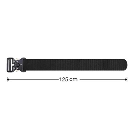 Single Sword Kobra Kemer 125 Cm X 3.8 Cm - Taktik Outdoor ve Koruma Pantolon Kemeri(SİYAH)