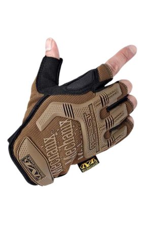 Mechanix Yarım Parmak Eldiven- Taktik Destekli Kadın&Erkek unisex Eldiven(BEJ-XL)