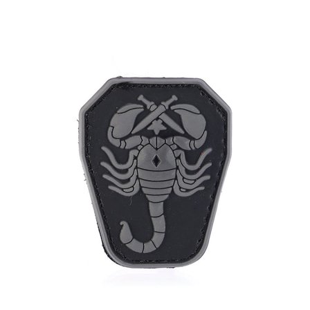 Single Sword Akrep Plastik Patch - Peç Küçük Boy 4Cm X 5,5Cm(KIRMIZI)