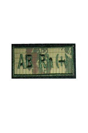 Single Sword Nakış Kan Grubu Patch - Peç (AB RH (-)-TSK)