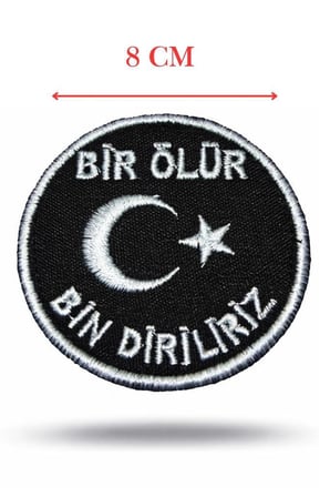 Nakış Patch Bir Ölür Bin Diriliriz(KIRMIZI-BEYAZ)