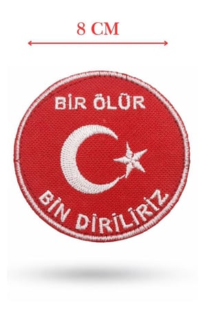 Nakış Patch Bir Ölür Bin Diriliriz(SİYAH-BEYAZ)