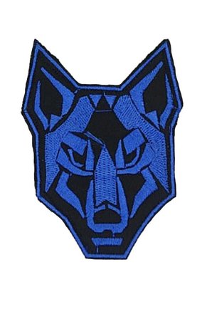 Single Sword Nakış Patch - Kurt Peç(SİYAH-MAVİ)