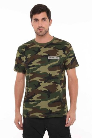 Yakasız Kısa Kol Erkek T-Shirt Jambaar(Ç.KAMUFLAJ-L)