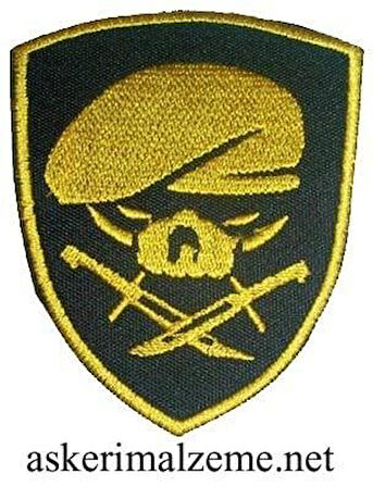 Single Sword Nakış Patch - Büyük Boy Bere-Bıçak Peç KMF-SİYAH