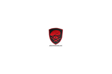 Single Sword Nakış Patch - Büyük Boy Bere-Bıçak Peç KMF-SİYAH