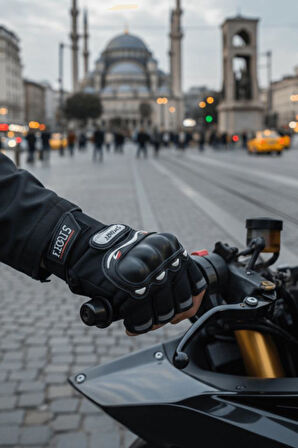 Unisex Korumalı Yarım Bisiklet Motorsiklet Eldiveni Parmaksız