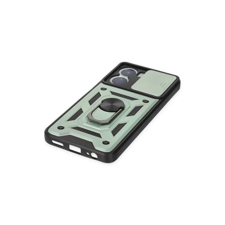 Vivo Y16 Kılıf Pars Lens Yüzüklü Silikon - Yeşil