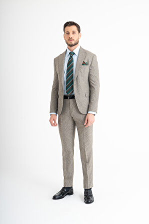 Düz Çizgili Takım Elbise 56