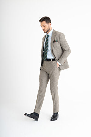 Düz Çizgili Takım Elbise 56