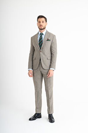 Düz Çizgili Takım Elbise 56