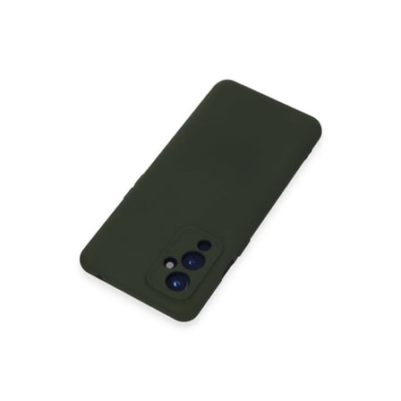 One Plus 9 Kılıf Nano içi Kadife Silikon - Koyu Yeşil