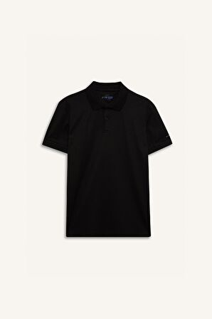 DeFactoFit Slim Fit Dar Kesim Polo Yaka Sporcu Kısa Kollu Pike Tişört D9779AX25SPBK81