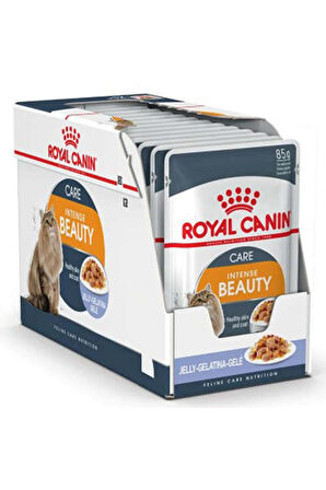 Royal Canin Intense Beauty Jelly Pouch Yaş Kedi Maması 85 Gr X 12 Adet