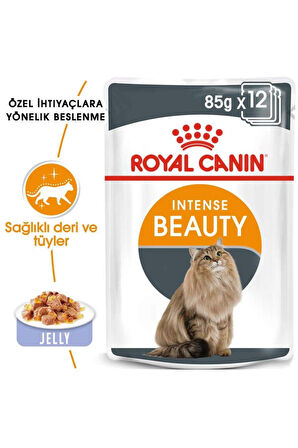 Royal Canin Intense Beauty Jelly Pouch Yaş Kedi Maması 85 Gr X 12 Adet