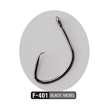 Sasame F-401 Light Ciircle TW Olta İğnesi Black Nickel-NO:1/0