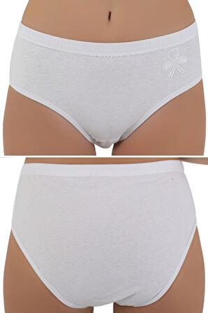 Kadın Beyaz Külot – %100 Pamuk