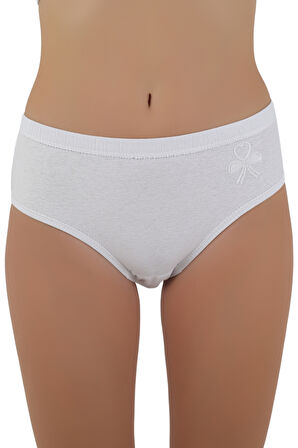 Kadın Beyaz Külot – %100 Pamuk