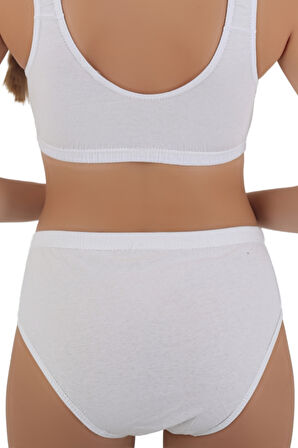 Kadın Beyaz Külot – %100 Pamuk