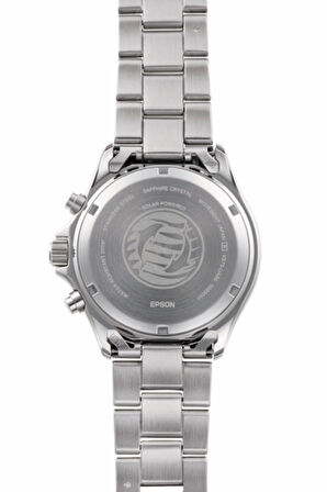 Orient Mako RA-TX0207R10B Quartz Solar Çelik Gri Kırmızı Kadran Safir Kristal 20 ATM 43 mm Erkek Kol Saati 