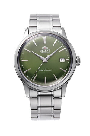 Orient Bambino Kurmalı Otomatik Çelik Gri Yeşil Kadran Kristal Cam 38 mm Erkek Kol Saati