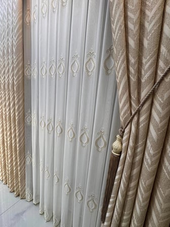 NİVEMESHOME SARDES 703 GOLD 1/2,5 PİLELİ TÜL PERDE