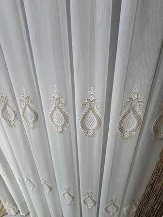 NİVEMESHOME SARDES 703 GOLD 1/2,5 PİLELİ TÜL PERDE