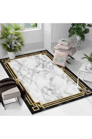 Kaymaz Taban Yıkanabilir Halı – Mutfak, Salon, Yatak Odası için Modern Dijital Baskı Halı (SLNHALI_1