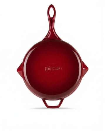 Hosse Yuvarlak Döküm Grill Izgara Tava 24CM Kırmızı