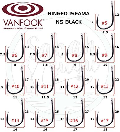 Vanfook Ringed Iseama Delikli İğne NS Black #7