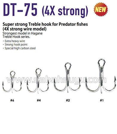 Vanfook DT-75S Üçlü İğne #6 (Heavy Duty)