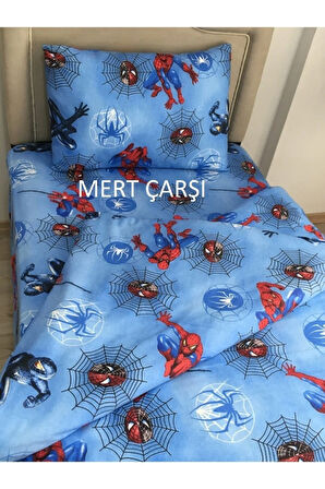 Tek Kişilik Spiderman Nevresim Çarşaf Takımı