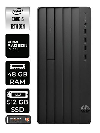 HP PRO TOWER 290 G9 i5 12500 48GB RAM 512GB SSD RX550/4GB W11PRO 6D3A5EA MASAÜSTÜ PC & PER4 BELLEK